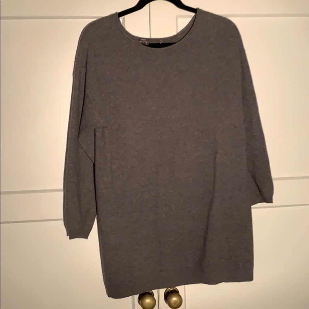 Vince Grey Wool Long Sweater